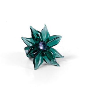 anillo midi flor (turquesa)