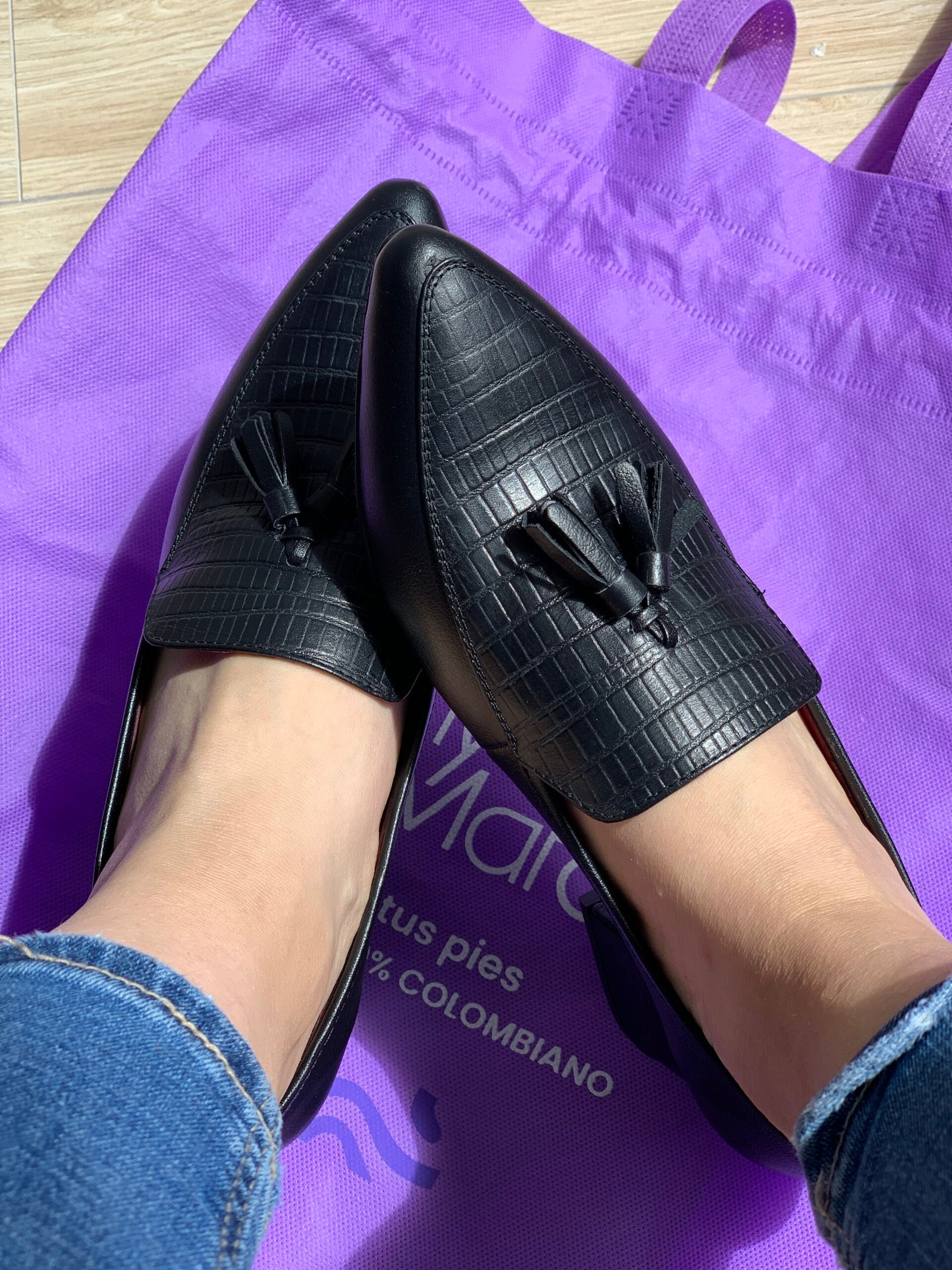 zapatilla dama cuero negro zapatilla dama cuero negro