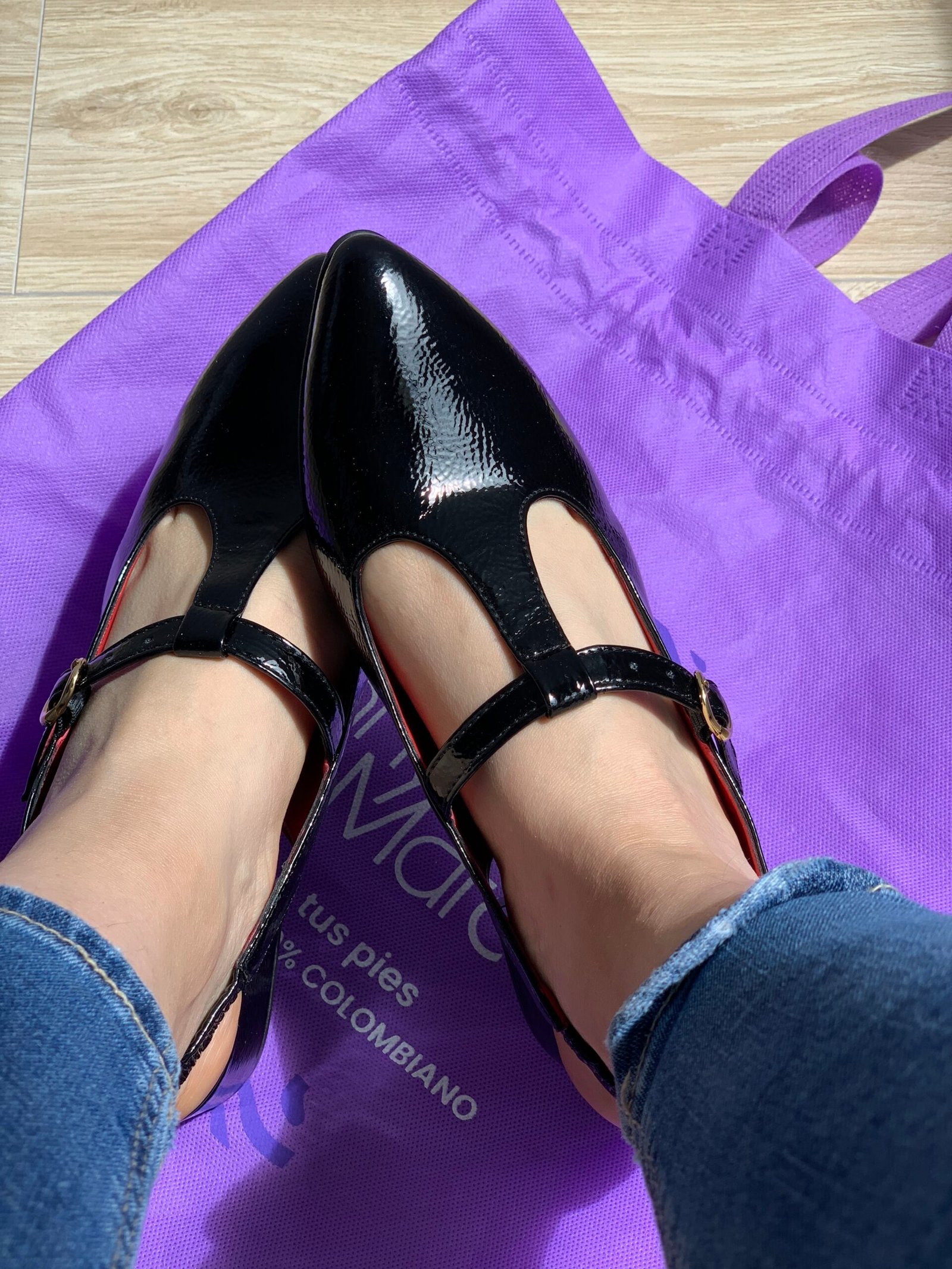 zapatilla dama charol negro zapatilla dama charol negro
