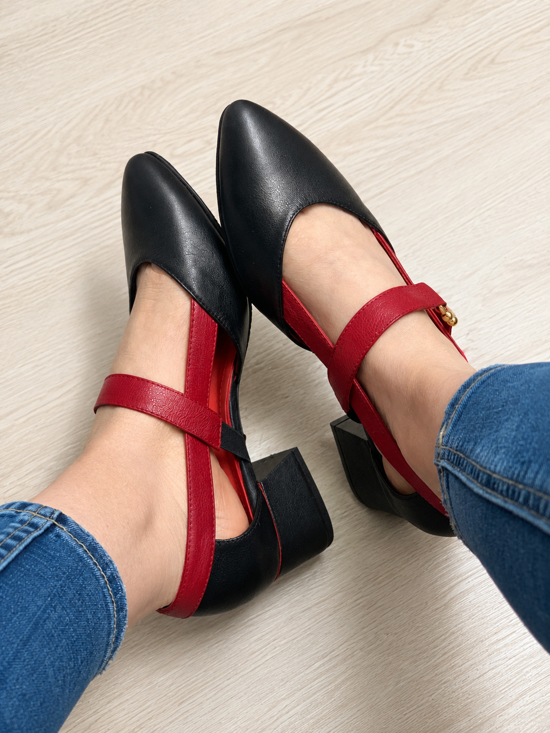 ref 3060 cuero negro x rojo alt 3.5cm ref 3060 cuero negro x rojo alt 3.5cm