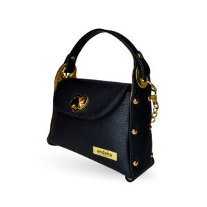 Home mini bolso broche coraz?n con tachuelas