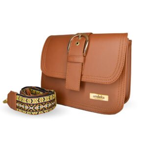 Home bolso cruzado hebilla dorada xl